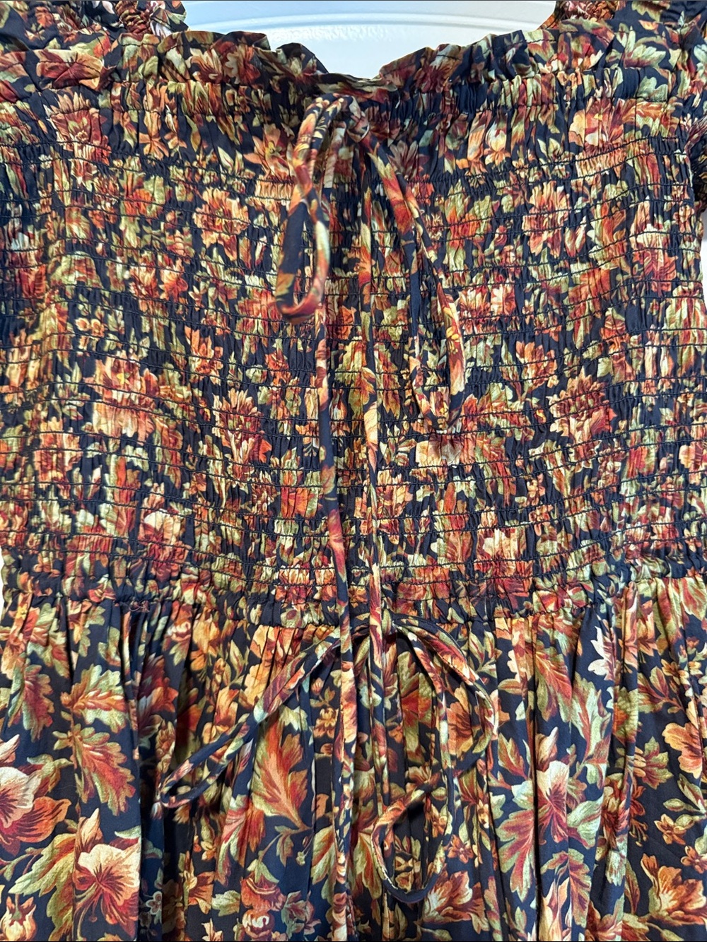 SOLD DÔEN Bijou Dress Noir Rêve des Jardins Floral Organic Cotton - Picture 5 of 11